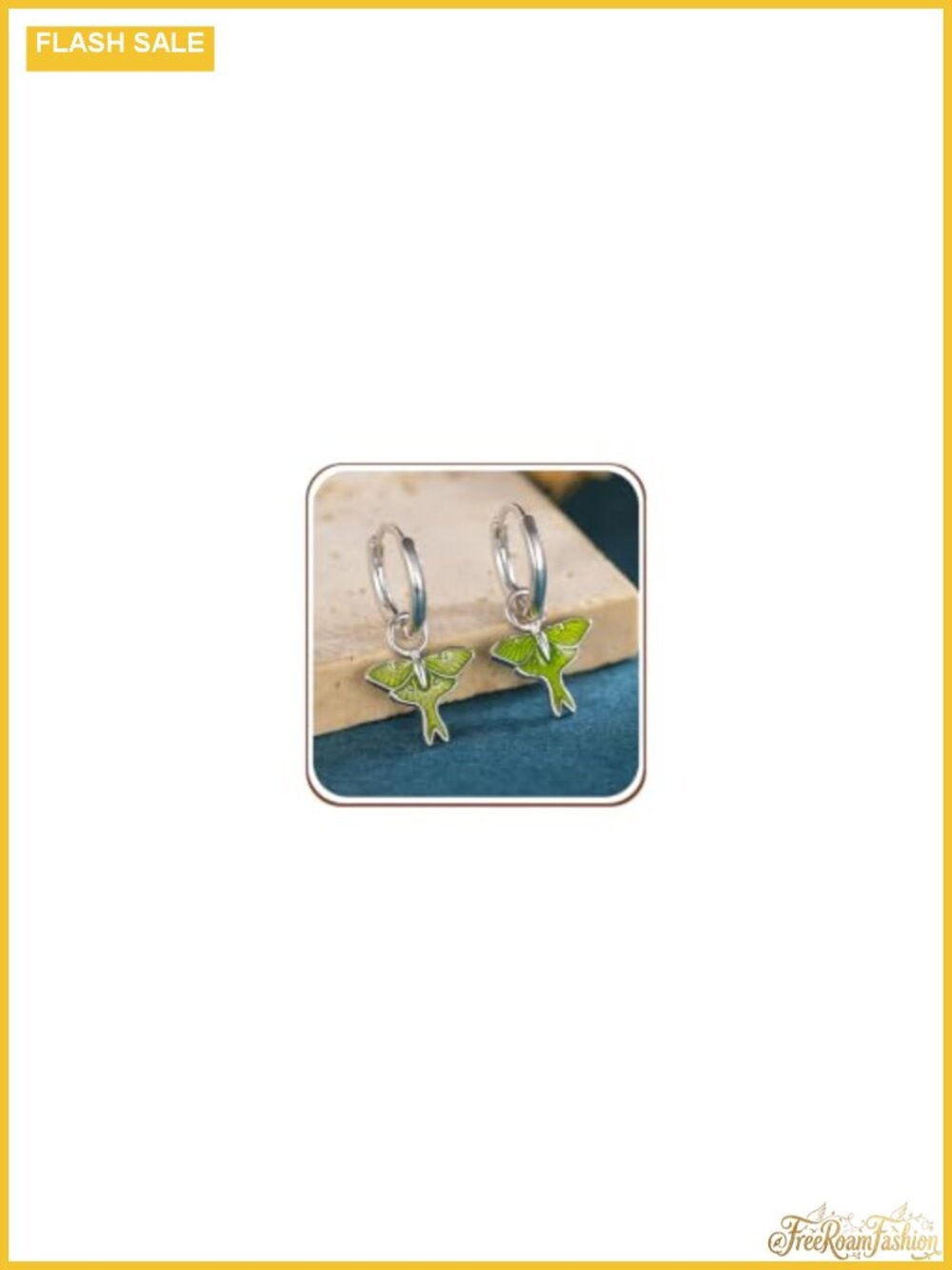 Lunar Moth Huggie Hoop Earrings for Women, 316L Surgical Steel, Hypoallergenic,